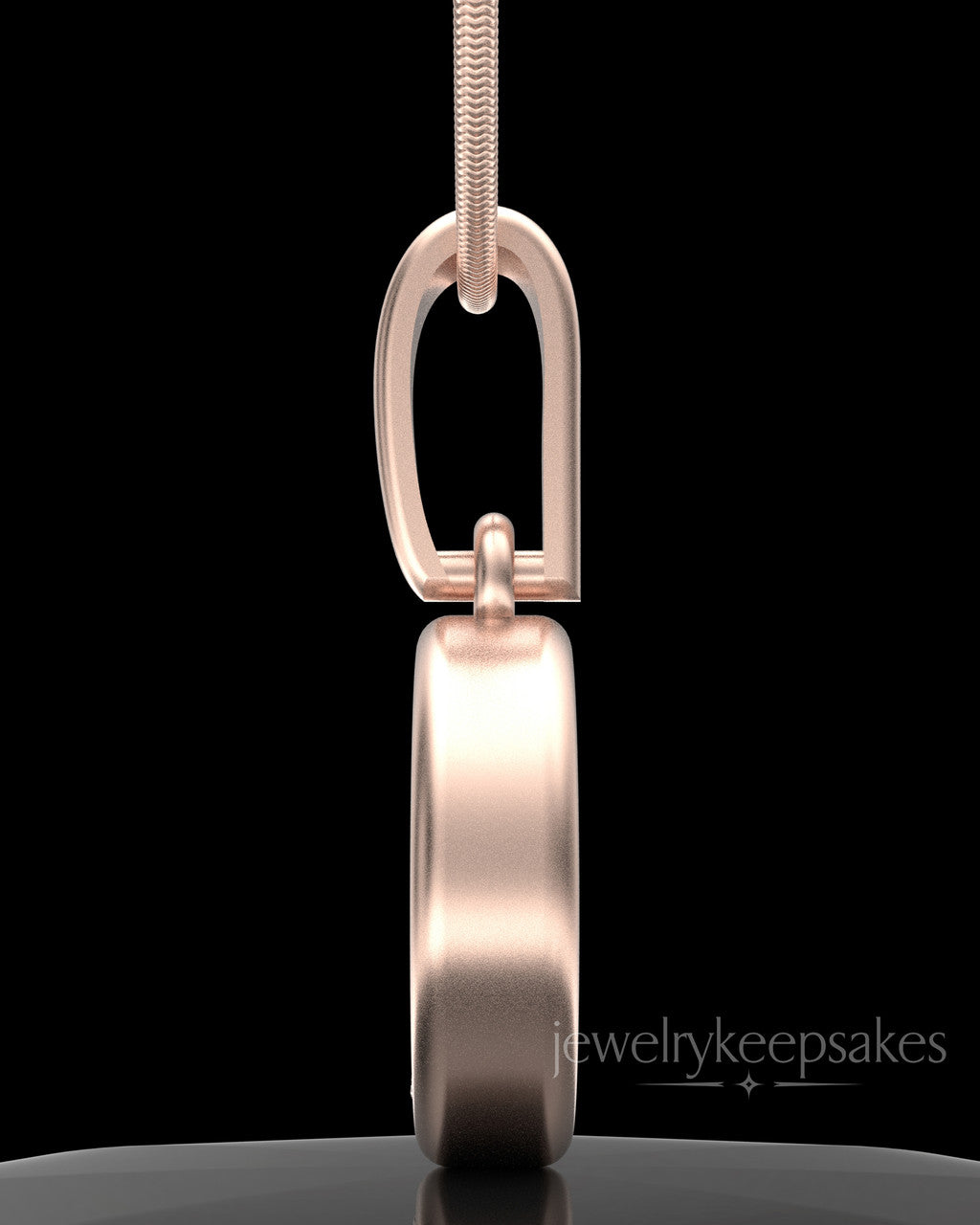 Rose Gold Plated Moon and Back Permanently Sealed Waterproof Keepsake Jewelry