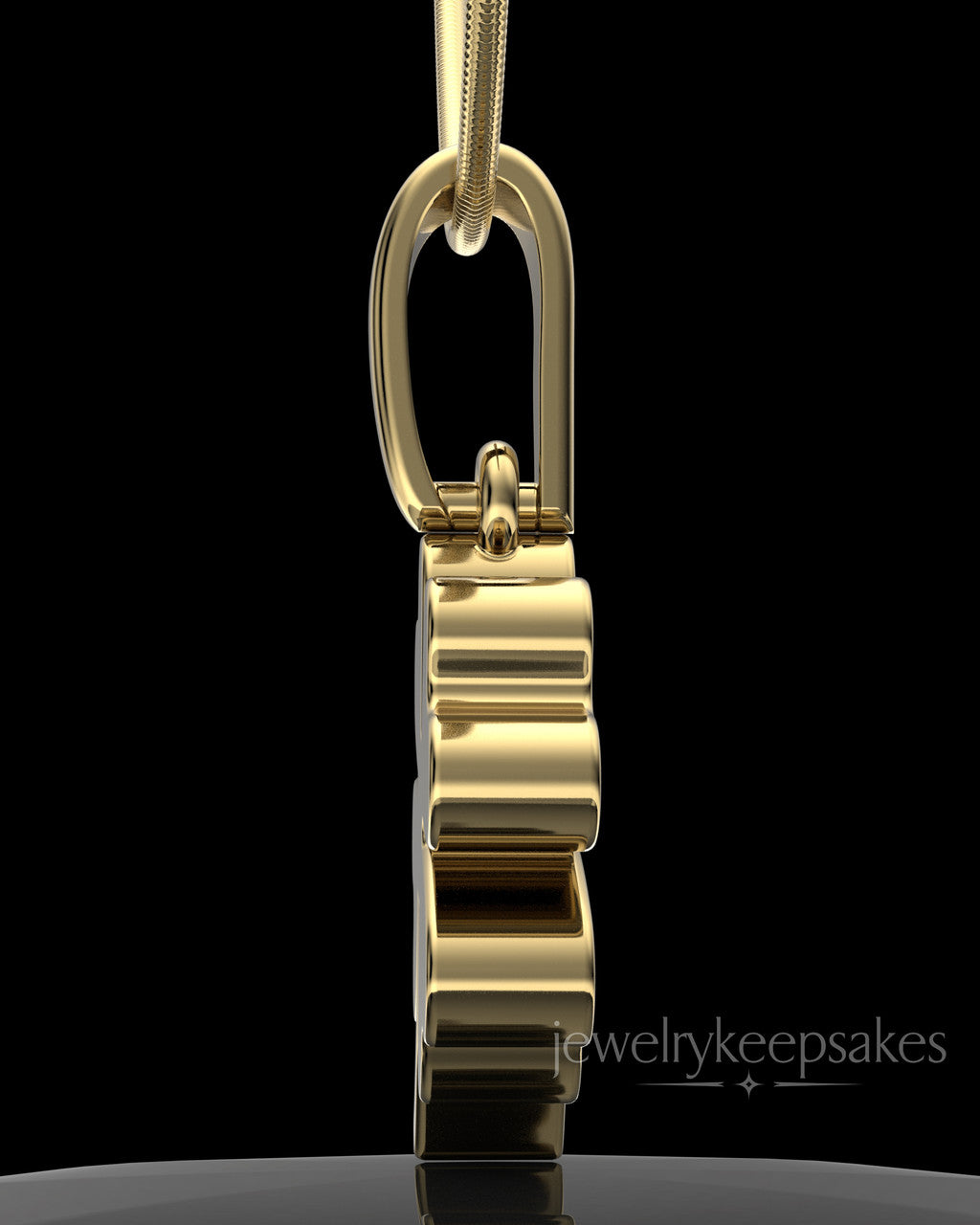 Gold Plated My Lucky Clover Permanently Sealed Waterproof Keepsake Jewelry