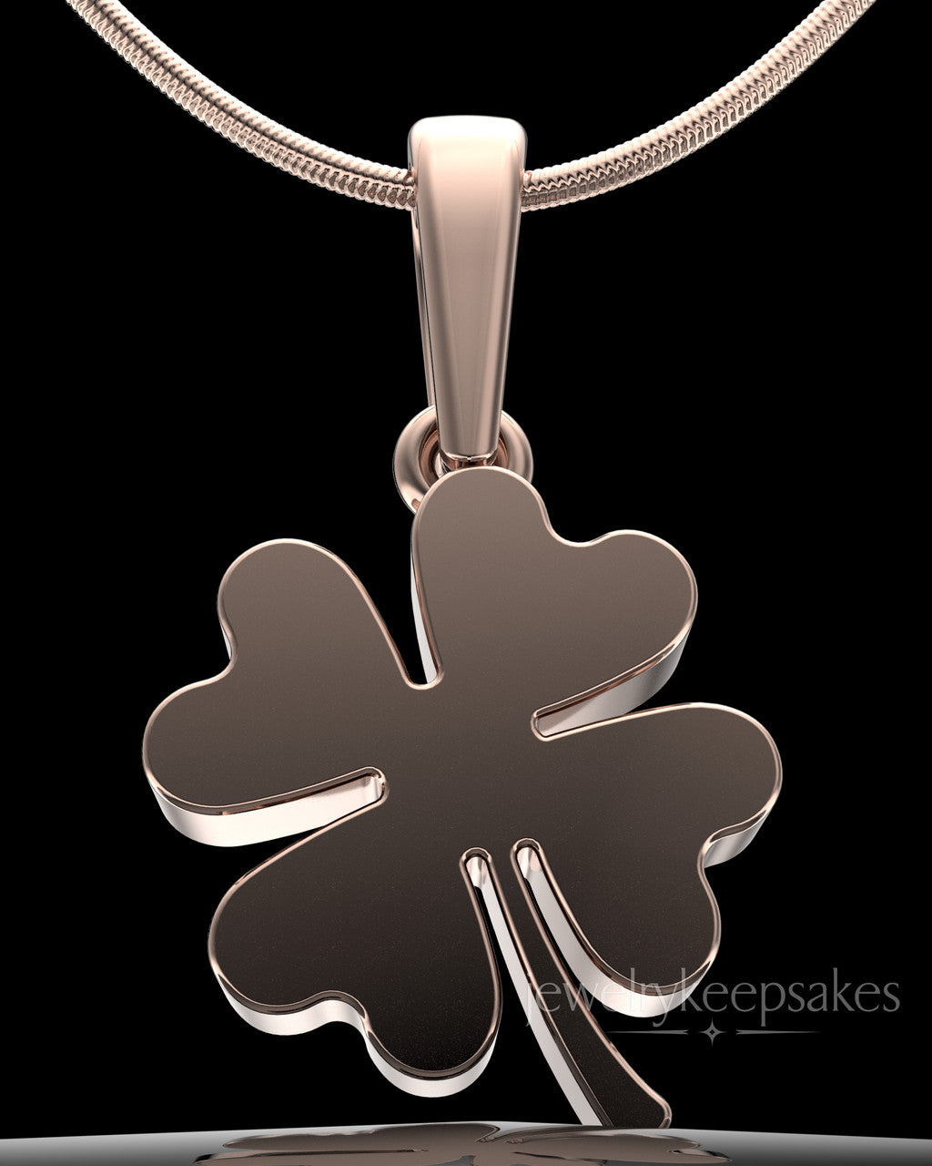 Rose Gold Plated My Lucky Clover Permanently Sealed Waterproof Keepsake Jewelry