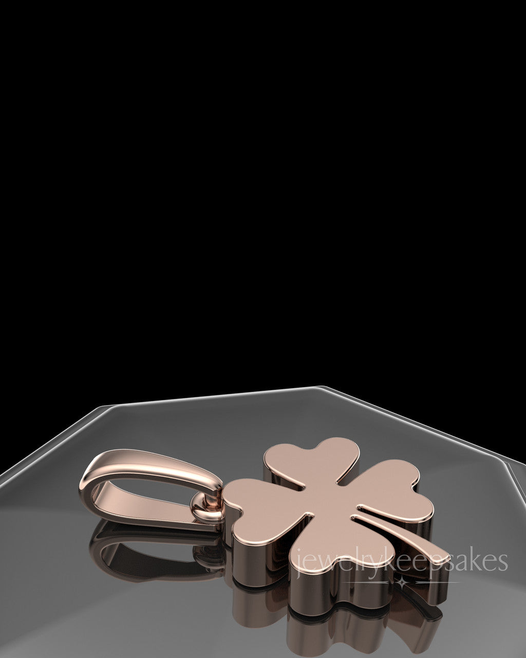 Rose Gold Plated My Lucky Clover Permanently Sealed Waterproof Keepsake Jewelry