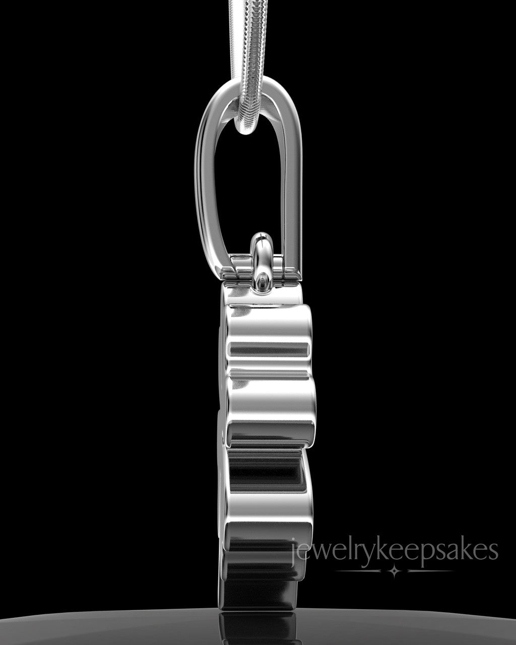 Sterling Silver My Lucky Clover Permanently Sealed Waterproof Keepsake Jewelry