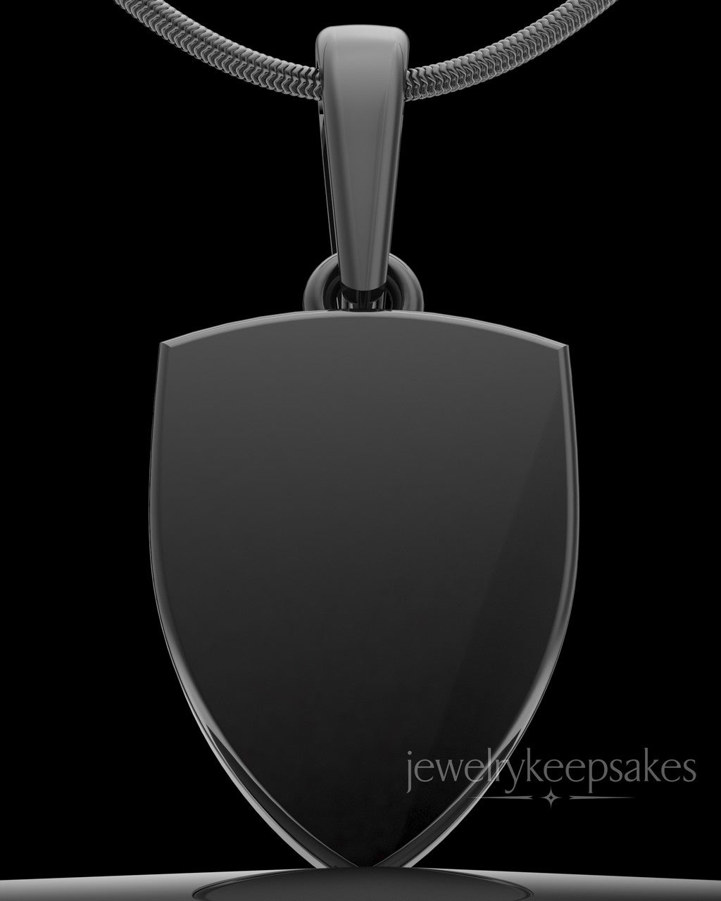 Black Plated Remember Me Amulet Permanently Sealed Waterproof Keepsake Jewelry