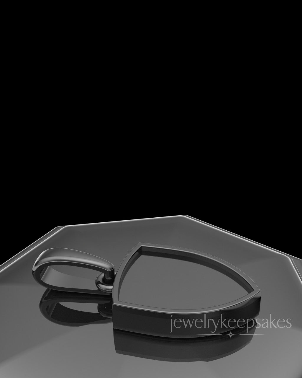 Black Plated Remember Me Amulet Permanently Sealed Waterproof Keepsake Jewelry