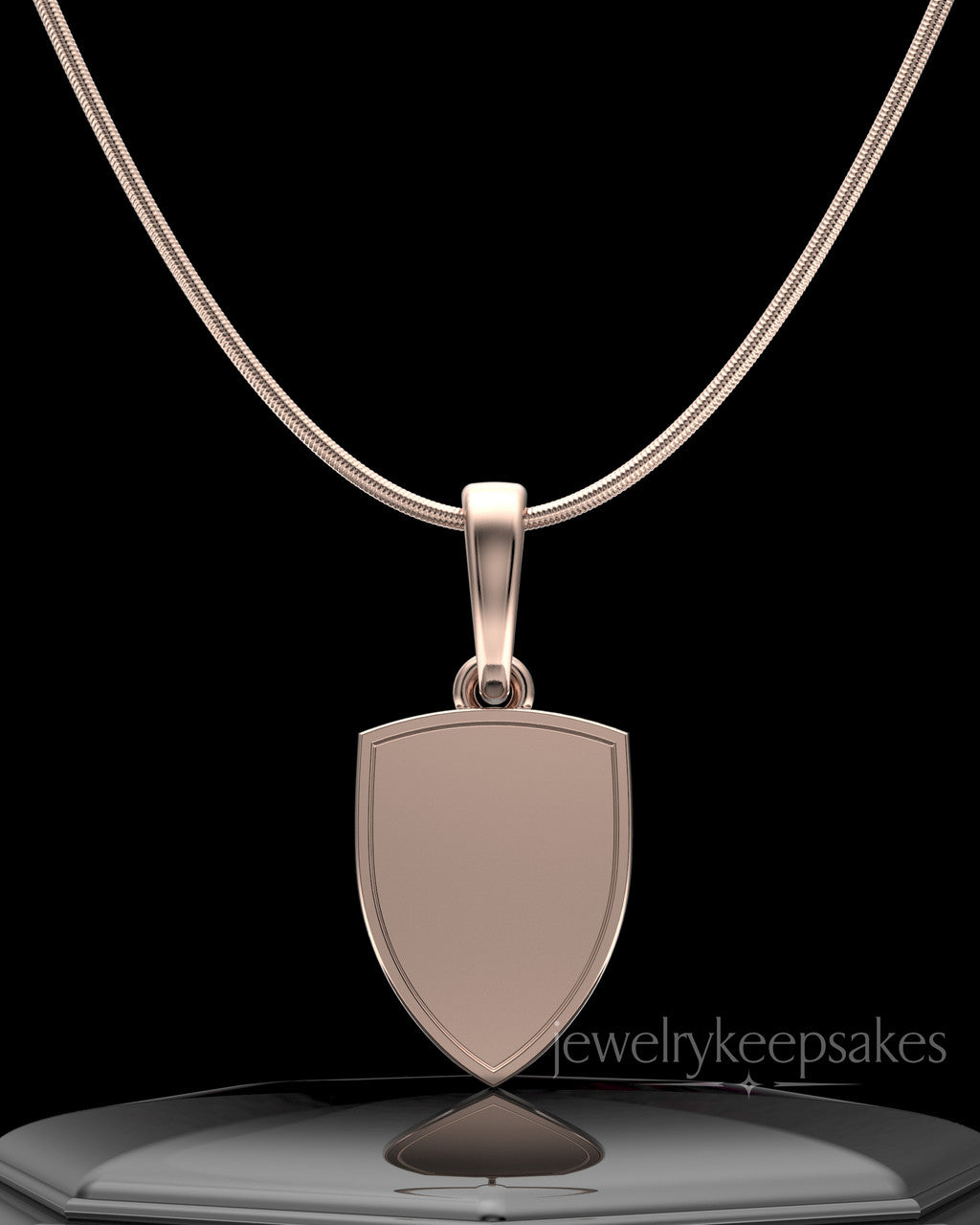 Rose Gold Plated Remember Me Amulet Permanently Sealed Waterproof Keepsake Jewelry