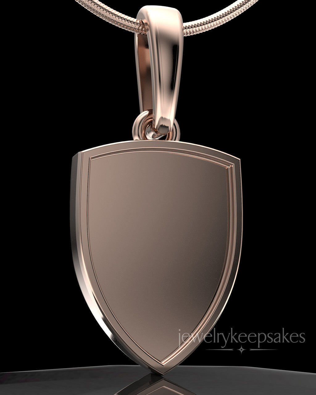 Rose Gold Plated Remember Me Amulet Permanently Sealed Waterproof Keepsake Jewelry