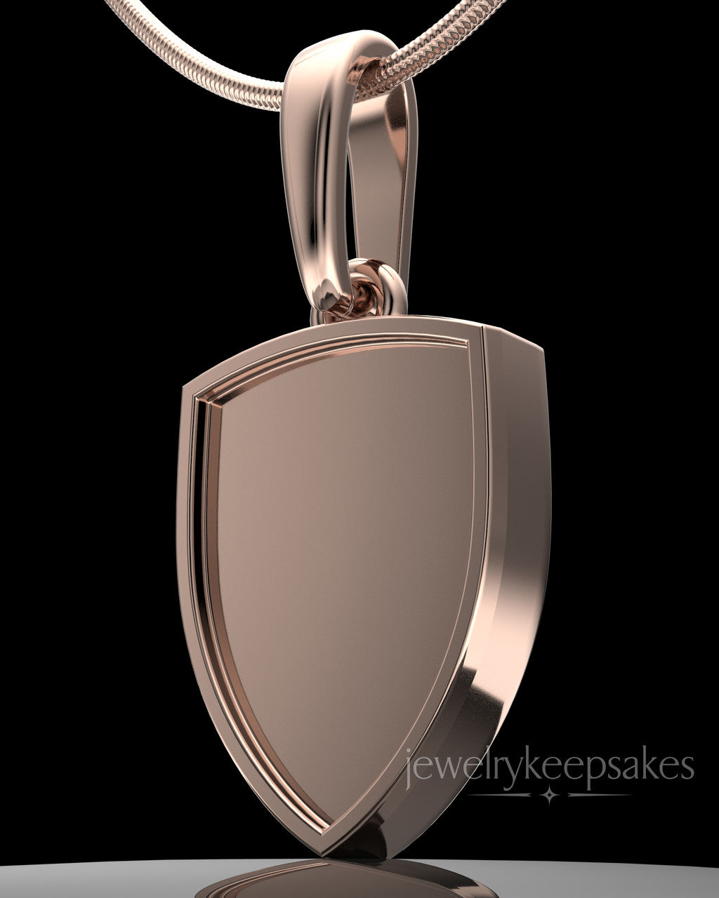 Rose Gold Plated Remember Me Amulet Permanently Sealed Waterproof Keepsake Jewelry