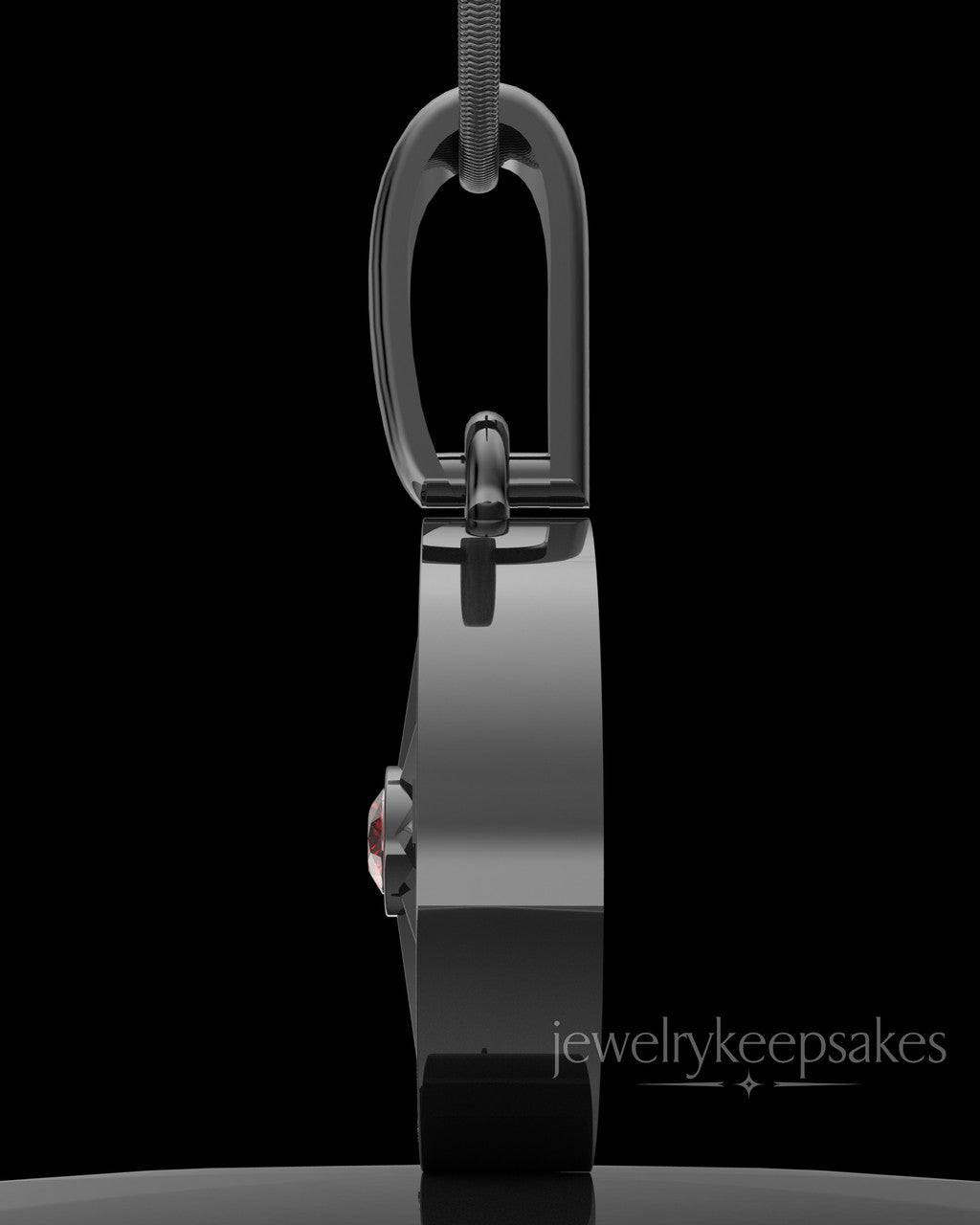 Black Plated Compass Permanently Sealed Waterproof Keepsake Jewelry