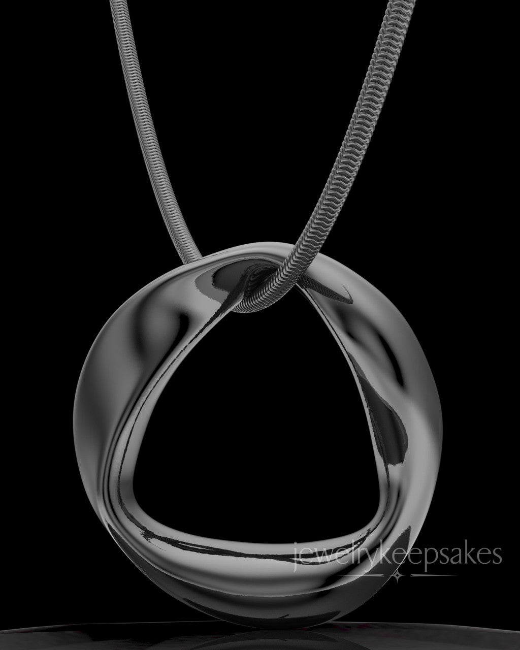 Black Plated Gentle Twist Permanently Sealed Waterproof Keepsake Jewelry