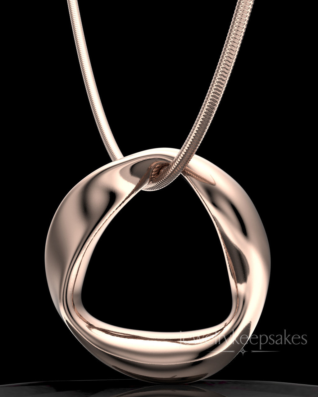 Rose Gold Plated Gentle Twist Permanently Sealed Waterproof Keepsake Jewelry