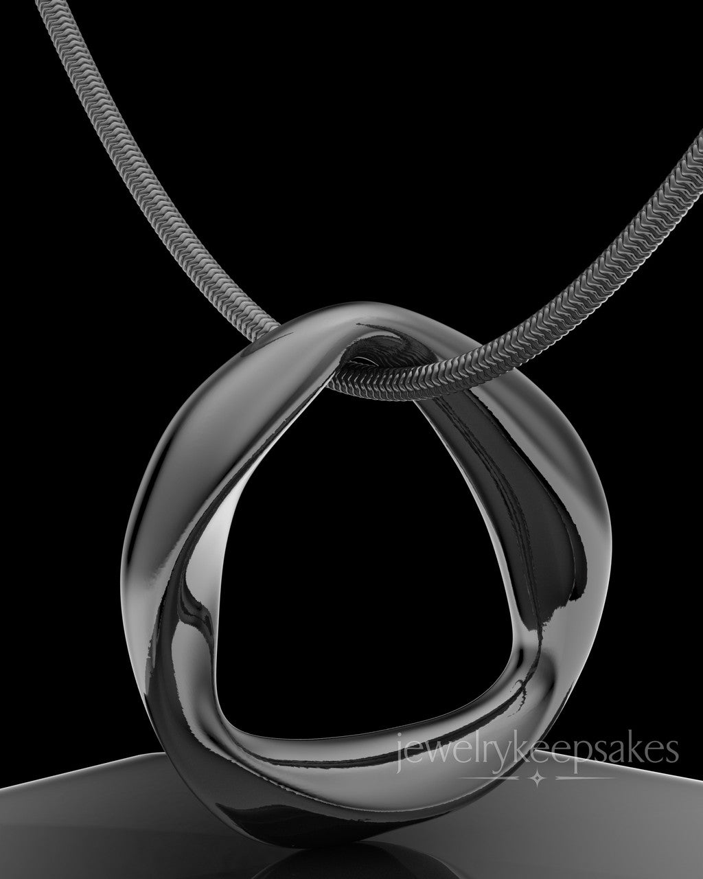 Black Plated Gentle Twist Permanently Sealed Waterproof Keepsake Jewelry