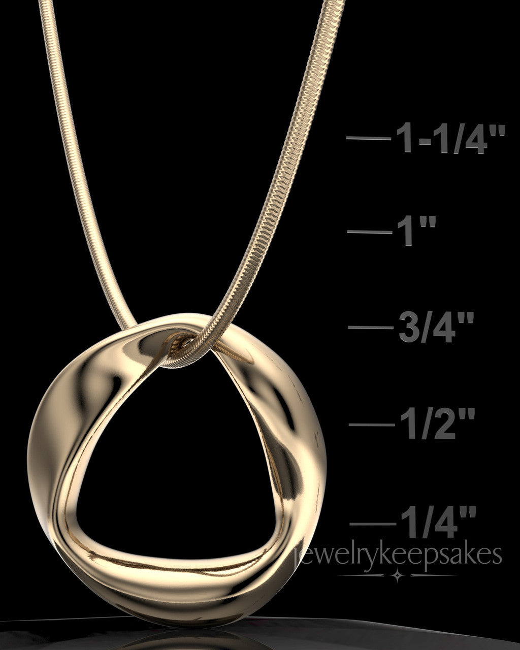 Solid 14k Gold Gentle Twist Permanently Sealed Waterproof Keepsake Jewelry