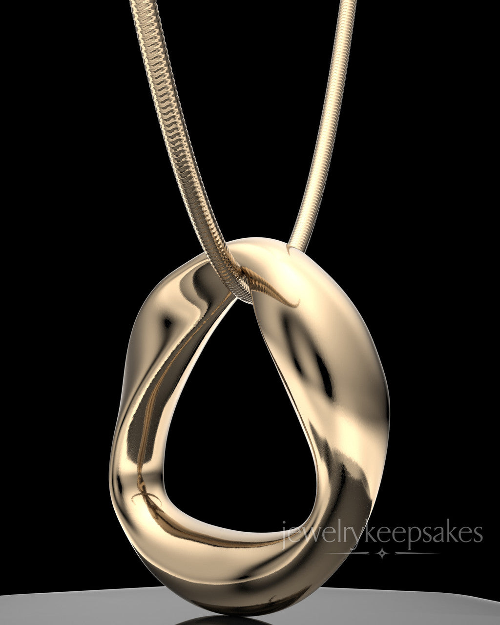 Solid 14k Gold Gentle Twist Permanently Sealed Waterproof Keepsake Jewelry