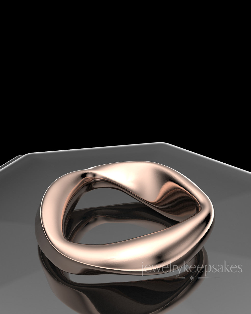 Rose Gold Plated Gentle Twist Permanently Sealed Waterproof Keepsake Jewelry