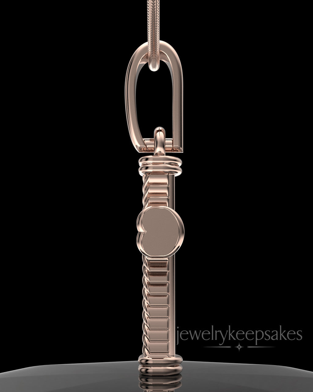 Rose Gold Plated Braided Cross Permanently Sealed Waterproof Keepsake Jewelry