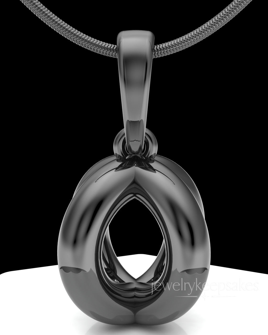Black Plated Harmony Sphere Permanently Sealed Waterproof Keepsake Jewelry