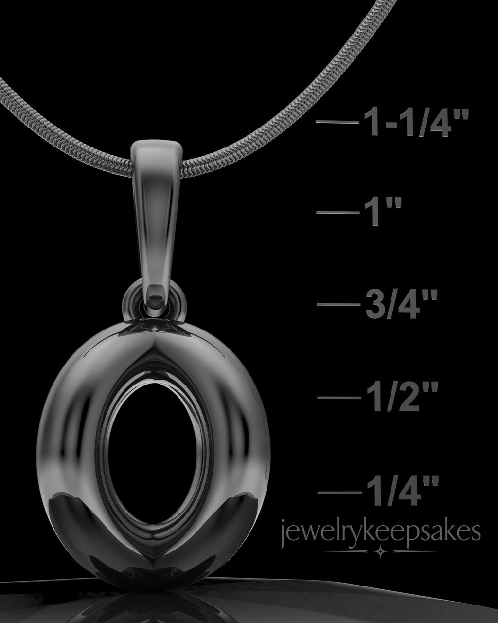 Black Plated Harmony Sphere Permanently Sealed Waterproof Keepsake Jewelry