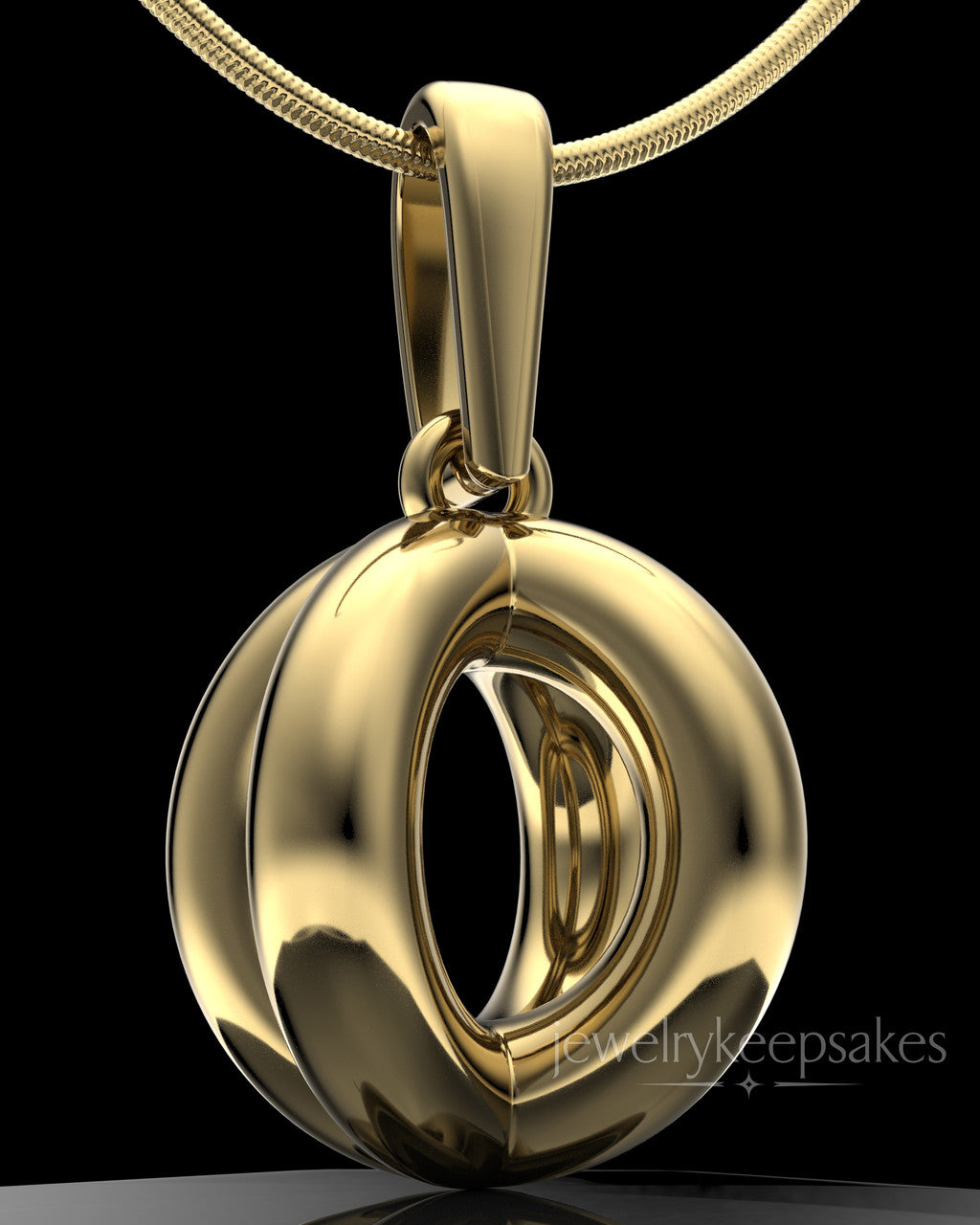 Gold Plated Harmony Sphere Permanently Sealed Waterproof Keepsake Jewelry