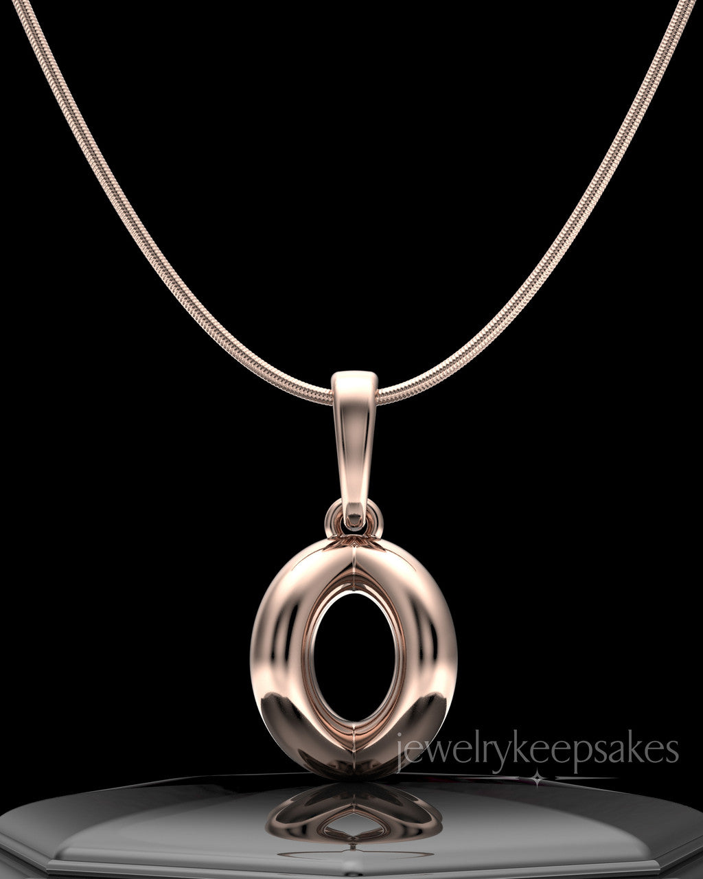 Rose Gold Plated Harmony Sphere Permanently Sealed Waterproof Keepsake Jewelry