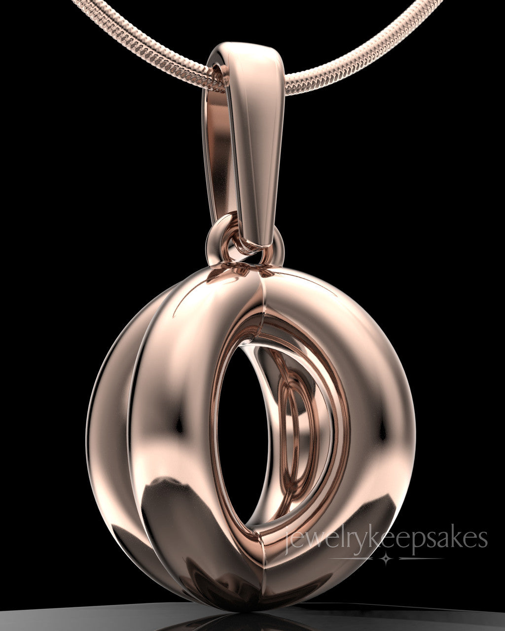 Rose Gold Plated Harmony Sphere Permanently Sealed Waterproof Keepsake Jewelry