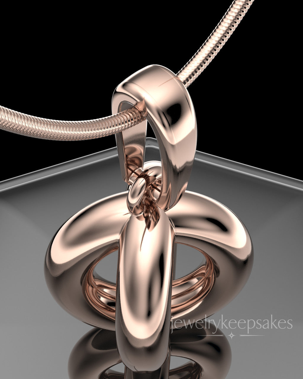 Rose Gold Plated Harmony Sphere Permanently Sealed Waterproof Keepsake Jewelry