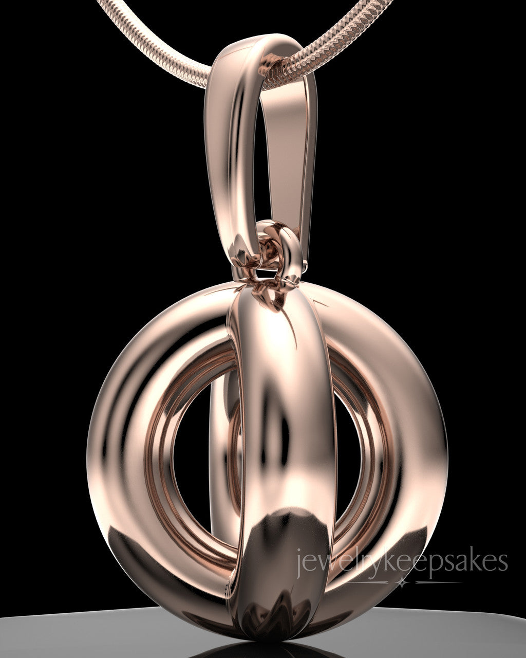 Rose Gold Plated Harmony Sphere Permanently Sealed Waterproof Keepsake Jewelry