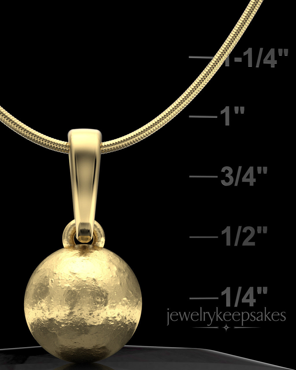 Gold Plated Spherical Permanently Sealed Waterproof Keepsake Jewelry