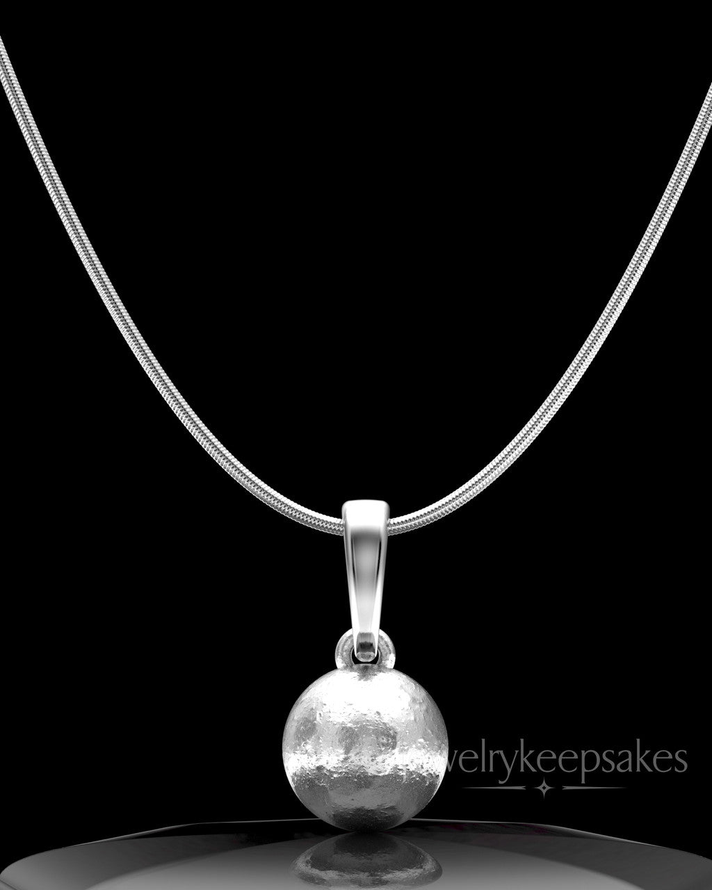 Sterling Silver Spherical Permanently Sealed Waterproof Keepsake Jewelry