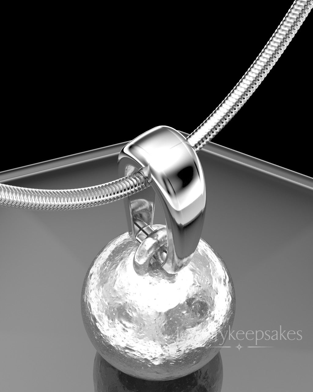 Sterling Silver Spherical Permanently Sealed Waterproof Keepsake Jewelry