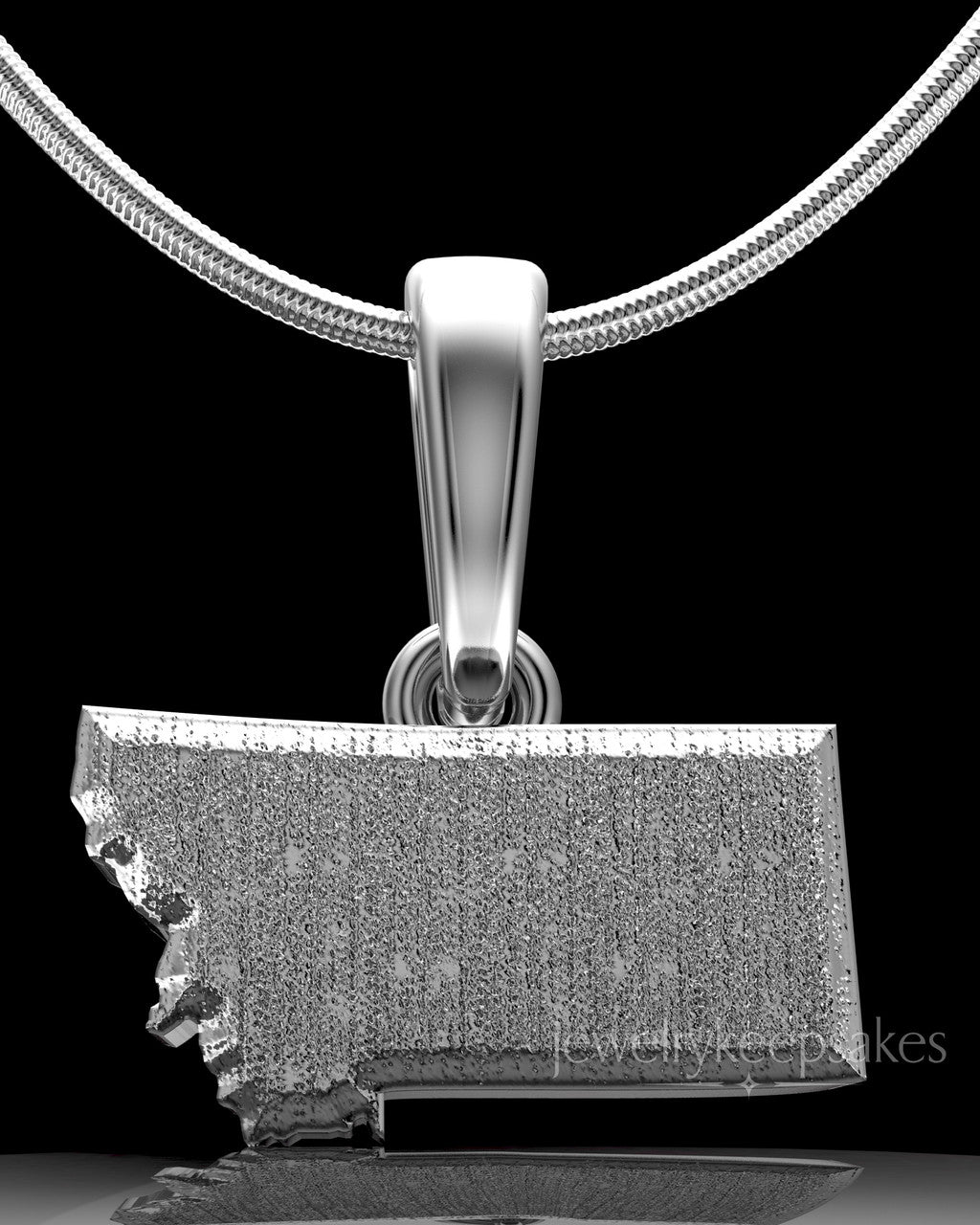 Solid 14k White Gold Permanently Sealed State Waterproof Keepsake Jewelry