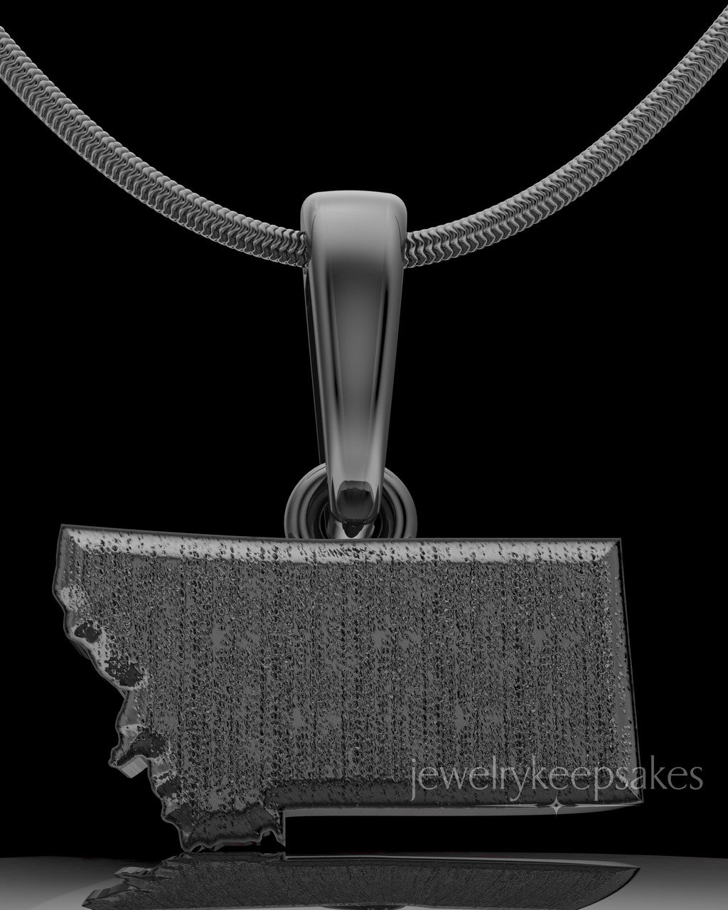 Black Plated Permanently Sealed State Waterproof Keepsake Jewelry