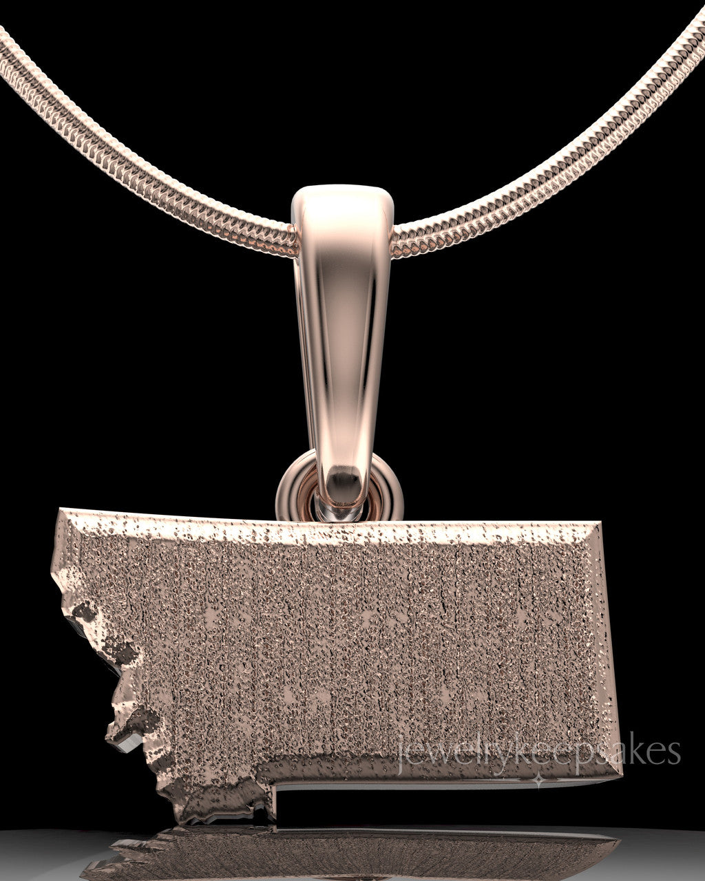 Rose Gold Plated Permanently Sealed State Waterproof Keepsake Jewelry