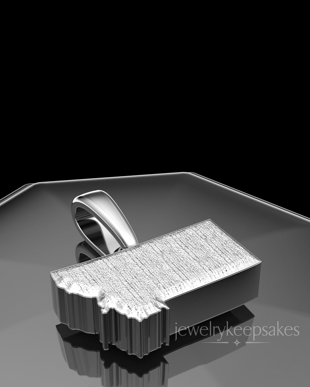 Solid 14k White Gold Permanently Sealed State Waterproof Keepsake Jewelry
