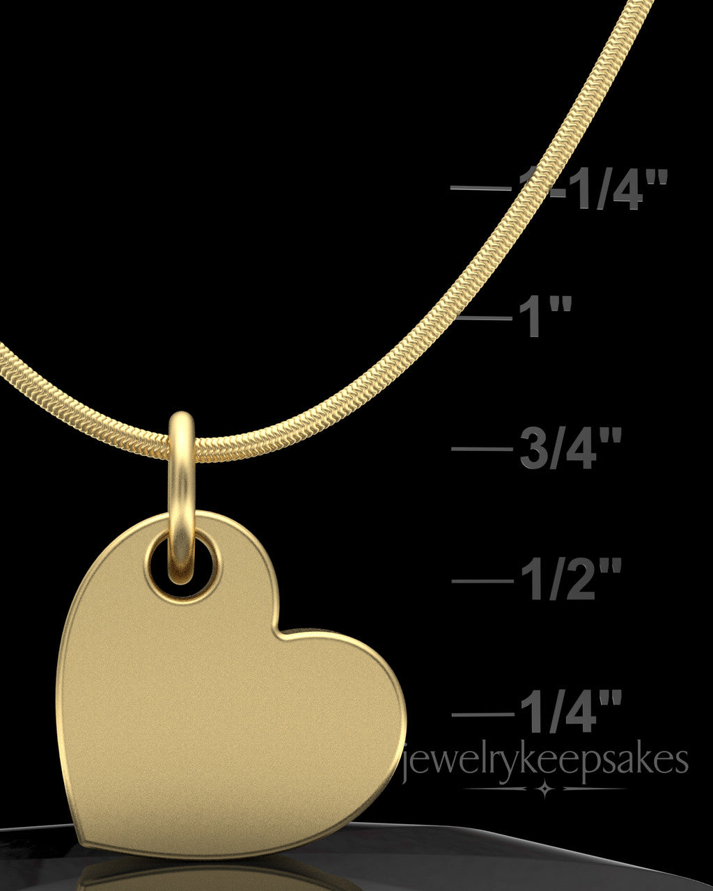 Gold Plated Angled Heart Permanently Sealed Waterproof Keepsake Jewelry