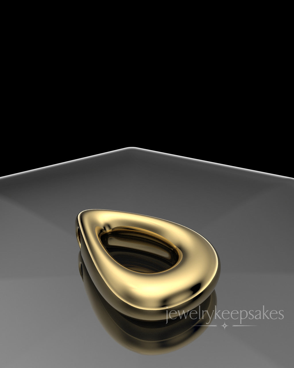 Gold Plated Permanently Sealed Teardrop Waterproof Keepsake Jewelry