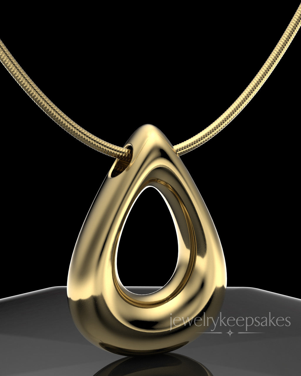 Gold Plated Permanently Sealed Teardrop Waterproof Keepsake Jewelry