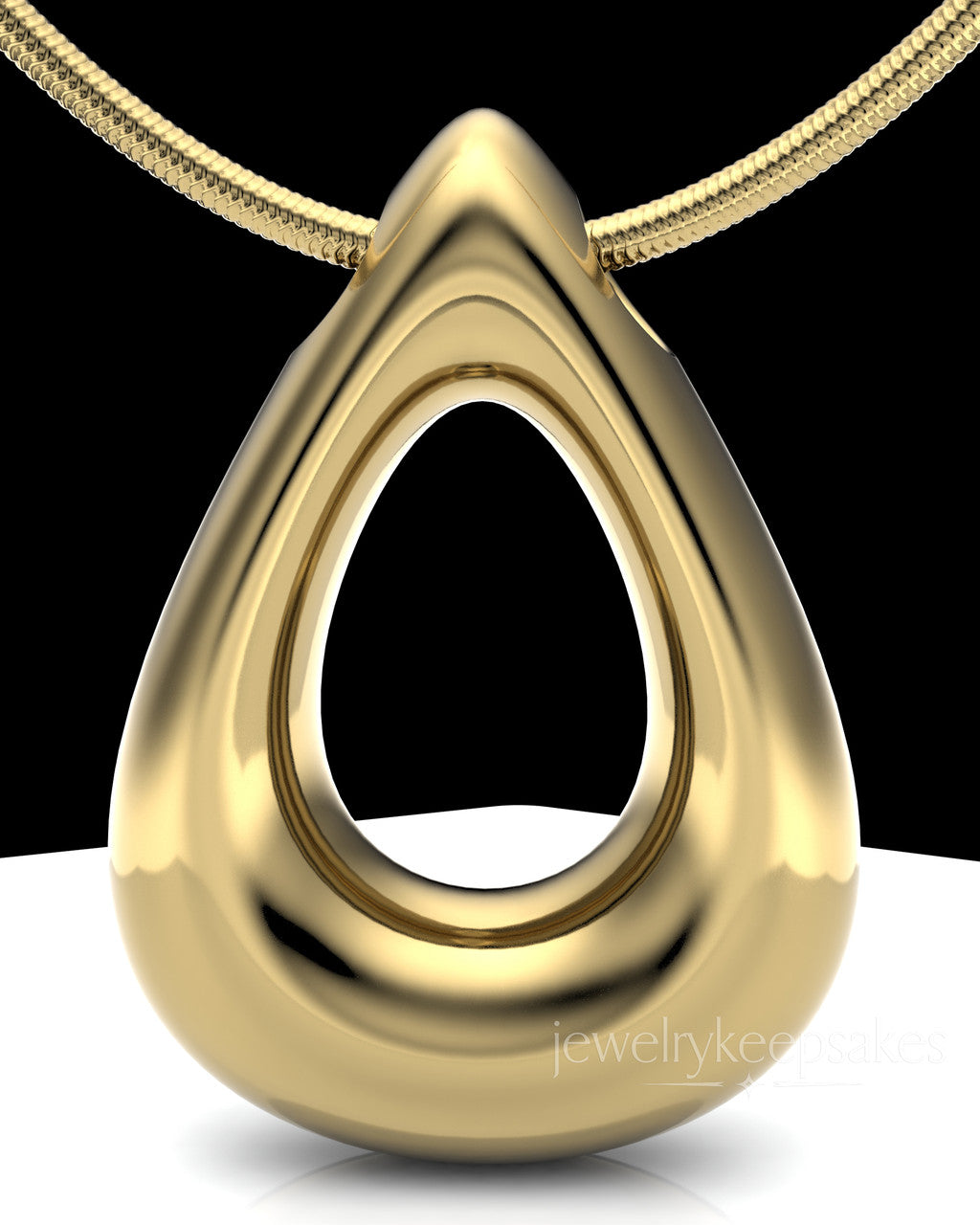 Gold Plated Permanently Sealed Teardrop Waterproof Keepsake Jewelry