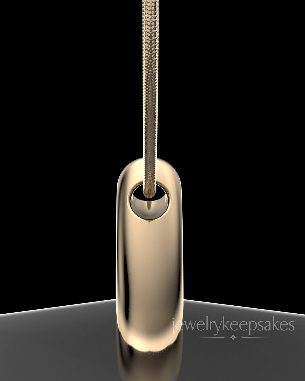 Solid 14k Gold Permanently Sealed Teardrop Waterproof Keepsake Jewelry