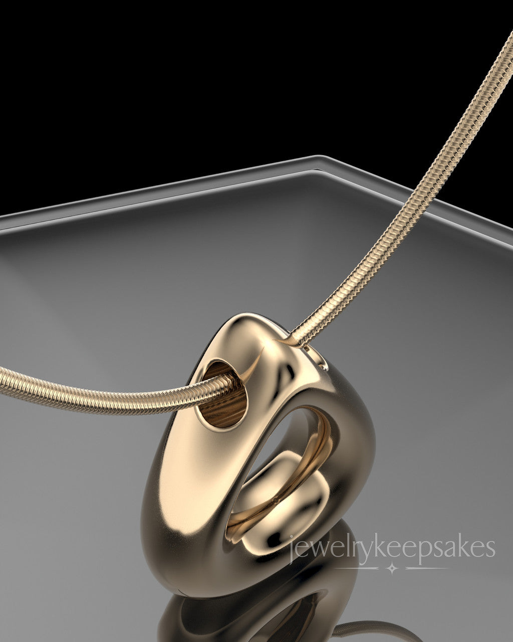 Solid 14k Gold Permanently Sealed Teardrop Waterproof Keepsake Jewelry