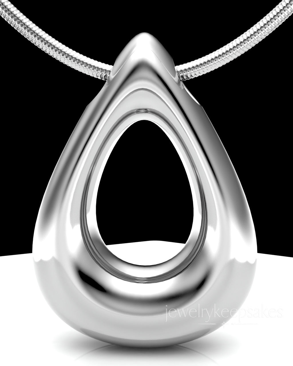 Sterling Silver Permanently Sealed Teardrop Waterproof Keepsake Jewelry
