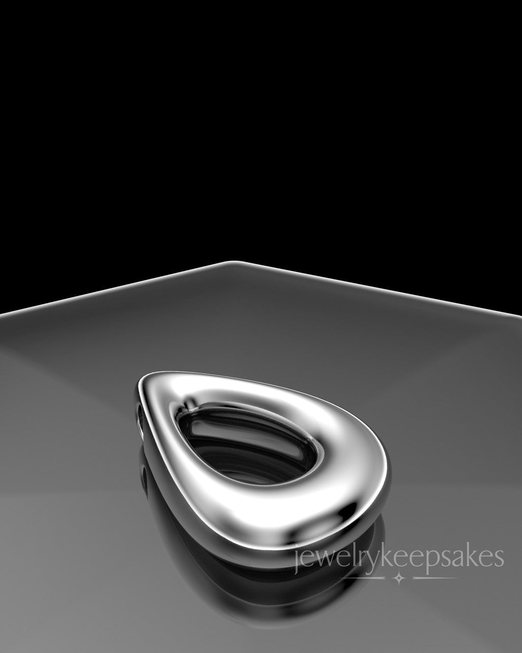 Sterling Silver Permanently Sealed Teardrop Waterproof Keepsake Jewelry