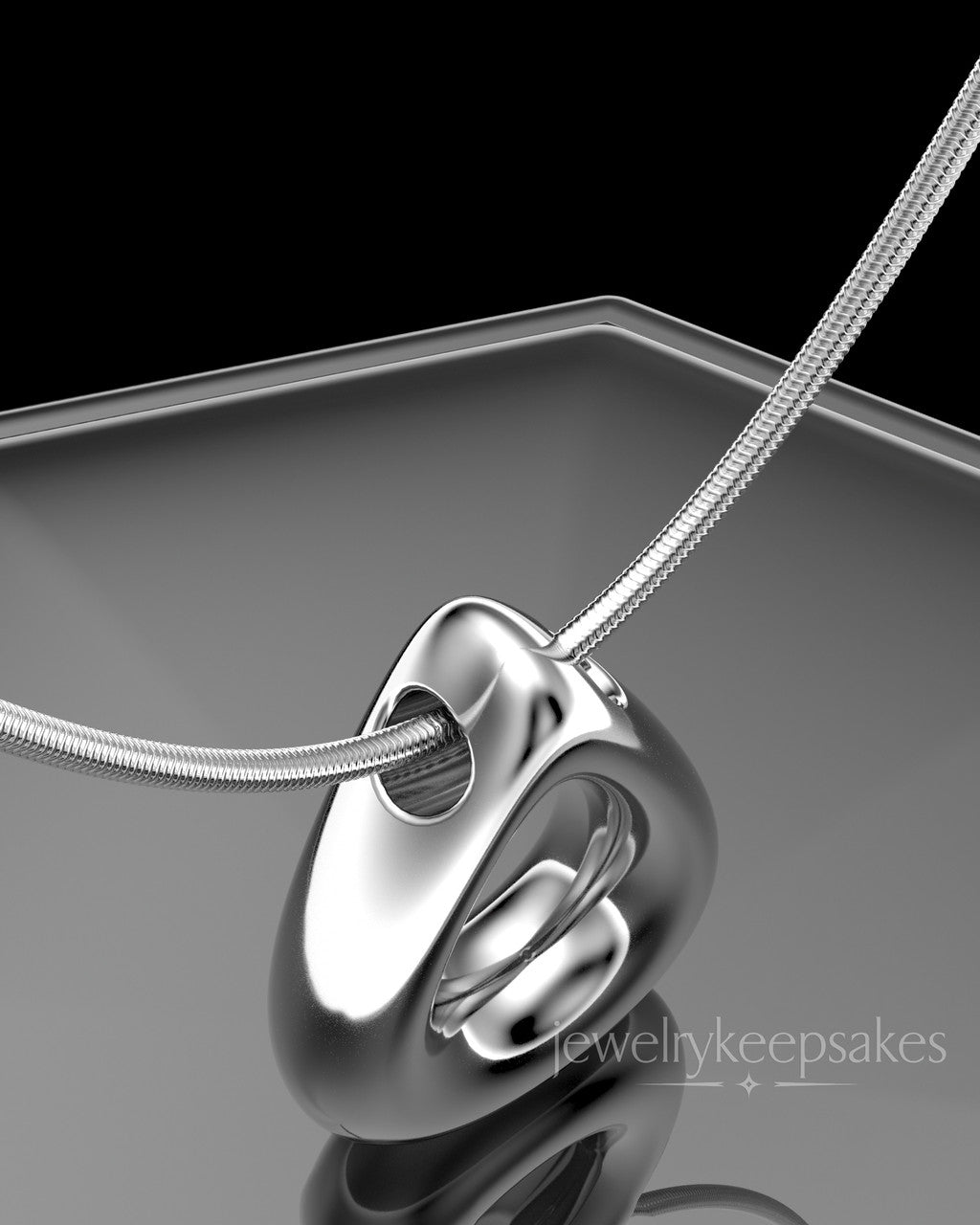 Sterling Silver Permanently Sealed Teardrop Waterproof Keepsake Jewelry
