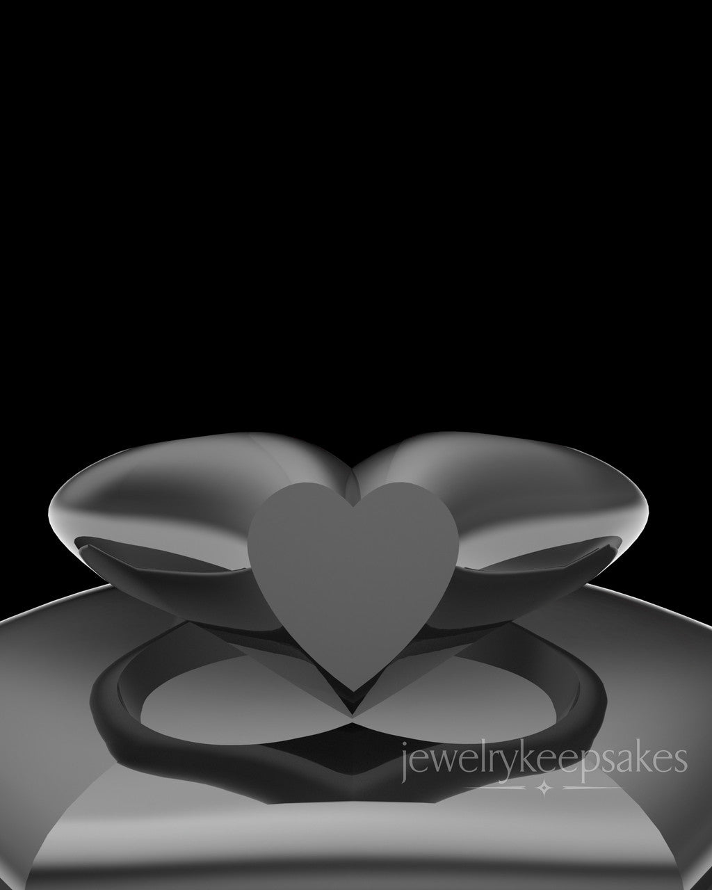 Black Signet Permanently Sealed Waterproof Cremation Ring