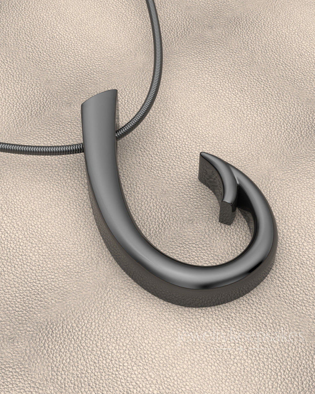 Black Plated Hook Permanently Sealed Waterproof Cremation Pendant
