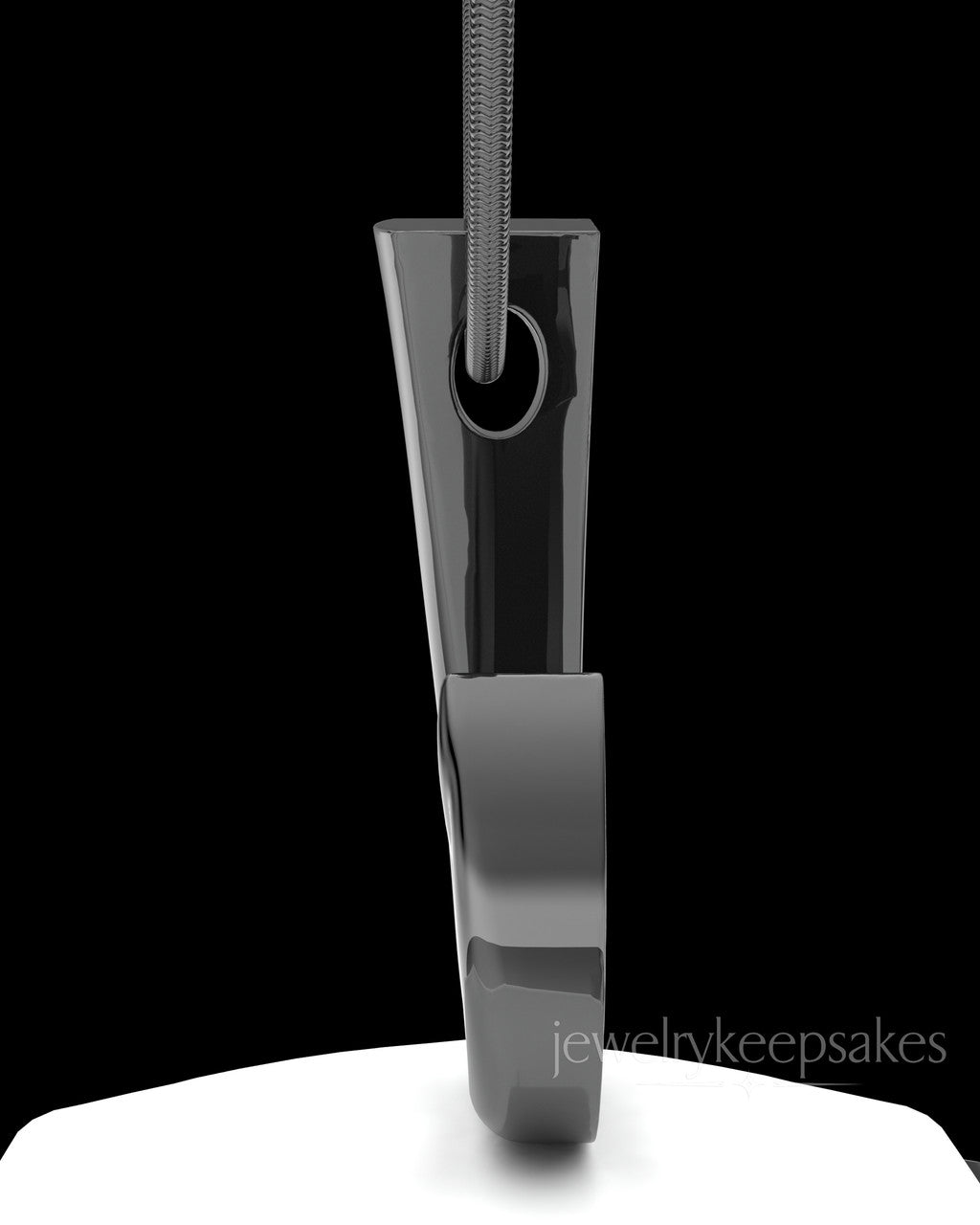 Black Plated Hook Permanently Sealed Waterproof Cremation Pendant