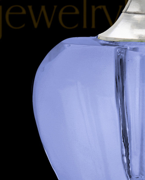 Blue Charmed Heart Glass Cremation Jewelry