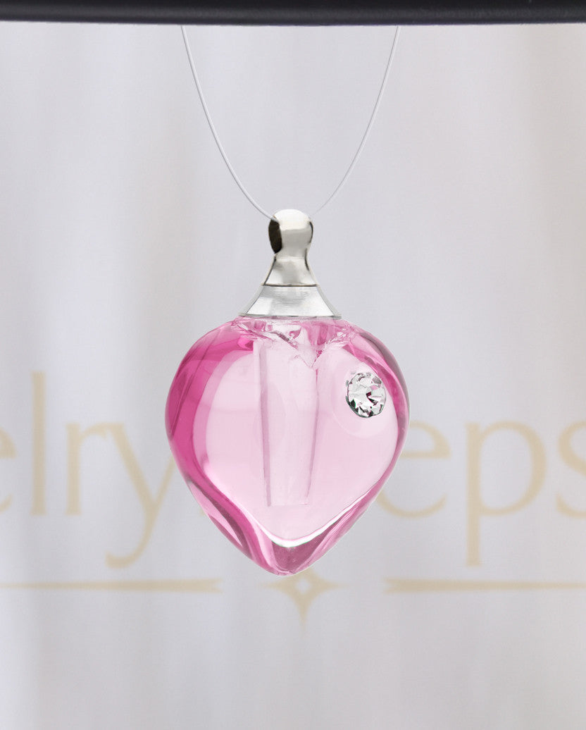 Breathless Heart Glass Reflection Pendant