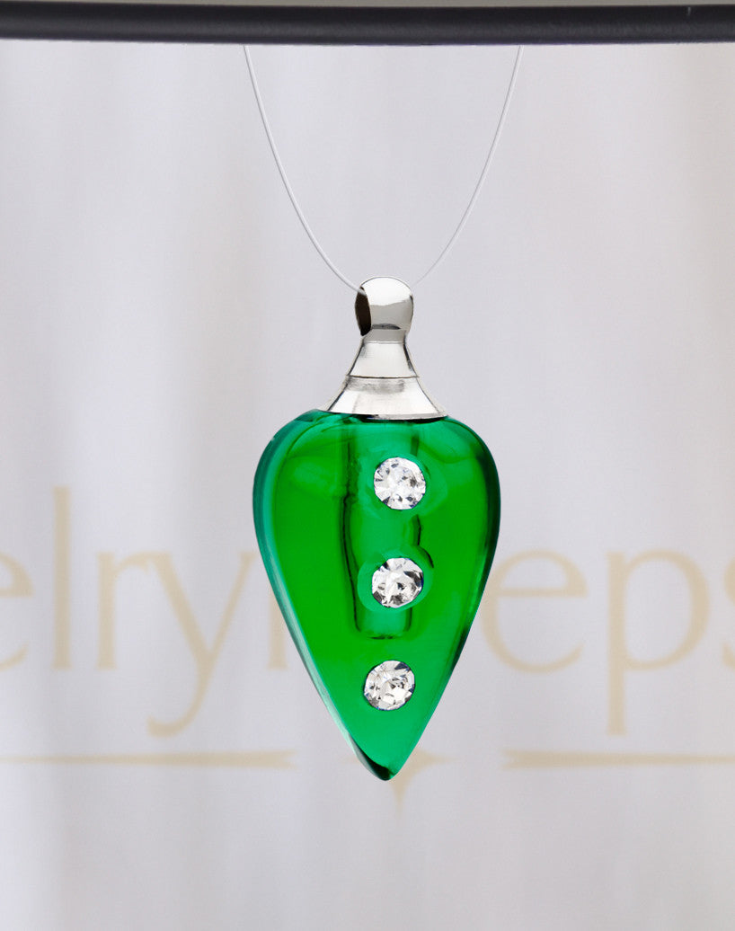 Emerald Joyful Glass Reflection Pendant
