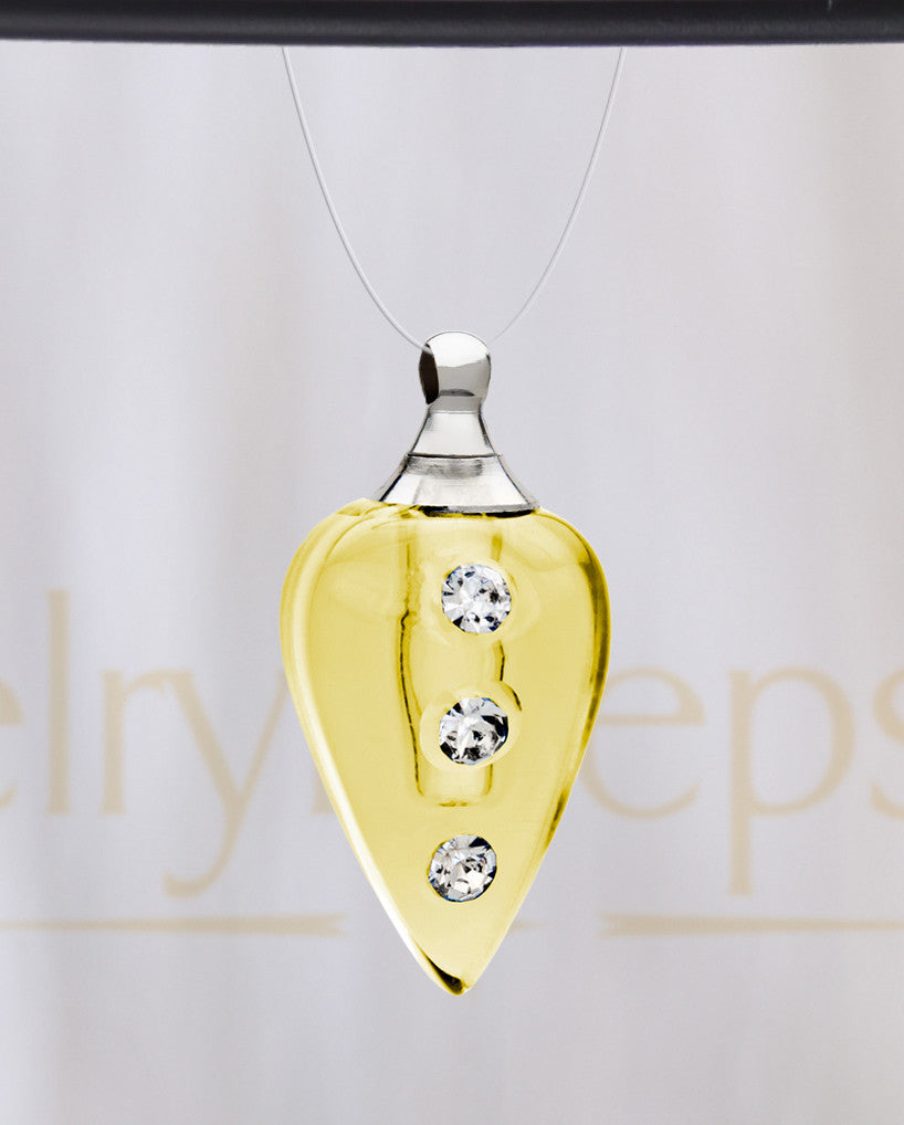 Golden Joyful Glass Reflection Pendant