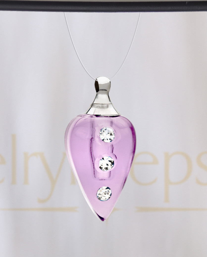 Violet Joyful Glass Reflection Pendant