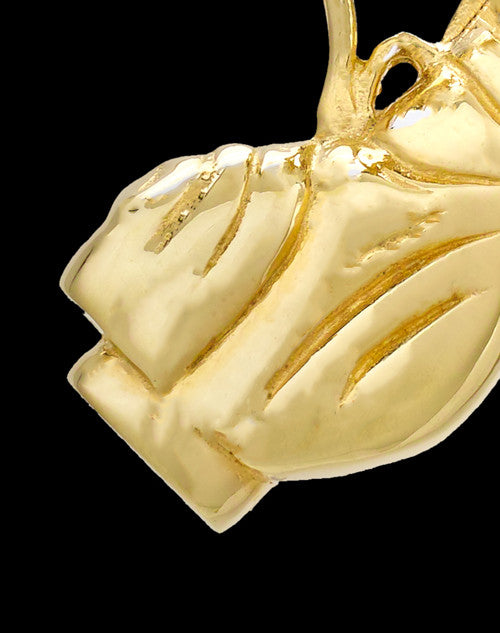 Memorial Urn Pendant Gold Plated Golf Clubs